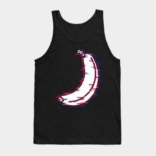 Glitch effect on a banana Tank Top